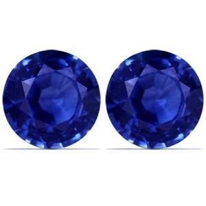  2.93 Carat Untreated Loose Sapphires Round Cut Pair (GIA 