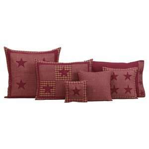 Victorian Heart Burgundy Applique Star Pillow