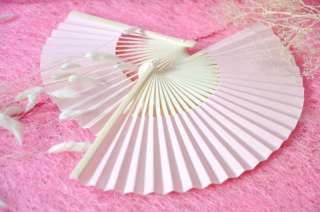 Novel lady pink paper hand fans wedding favors A+  