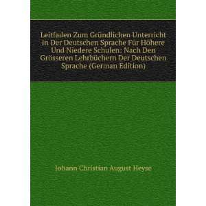   Sprache (German Edition) Johann Christian August Heyse Books