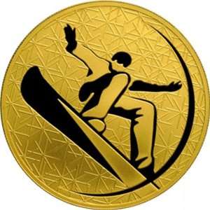 Russia  2010  1 Oz Gold   Olympic Games  Snowboard 