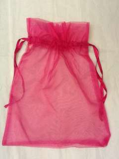 Mesh Organza 5 x 9 Drawstring Gift bag NEW Pink Blue Red Purple Gold 