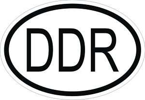 DDR GERMANY COUNTRY CODE OVAL STICKER bumper decal CAR  