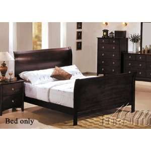  Eastern King Size Sleigh Bed Walnut Finish