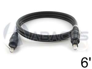   Digital Audio Optical Toslink Fiber Optic Cable SPDIF S/PDIF 6ft Cord