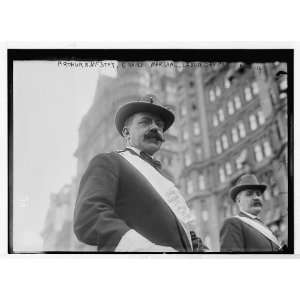   McStay, Grand Marshal, astride horse, New York 1908