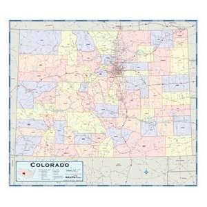  Universal Map 1753527 Colorado Wall Map Backboard Office 