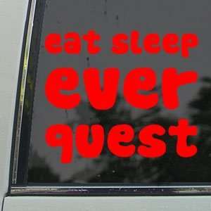 EAT SLEEP EVERQUEST Red Decal Car Truck Window Red Sticker