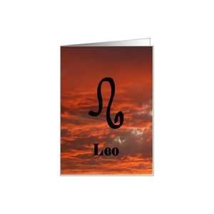 Astrology Fire Leo Sunset Card