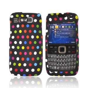  For Nokia Mode E73 Rubberized Plastic Case   Polka Dots 