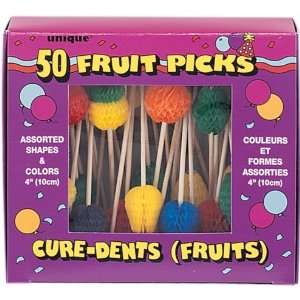 Unique Industries Fruit Picks 4 50/Pkg Assorted; 3 Items/Order 