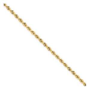   14K Yellow Gold 2.5mm Handmade Regular Solid Rope Chain 20 Jewelry