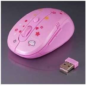 Mouse Wireless Pink Kitty 2.4ghz Dpi 800 Scroll Wheel Wireless Optical 