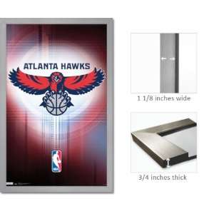    Silver Framed Atlanta Hawks Logo Poster 5418