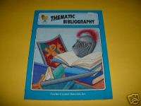 ANNOTATED BIBLIOGRAPHY OF THEMATIC LITERATURE TCM 155734373x  