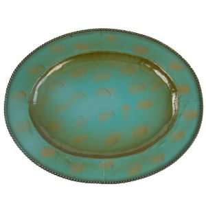  Oval Rustic Turquoise Platter Set