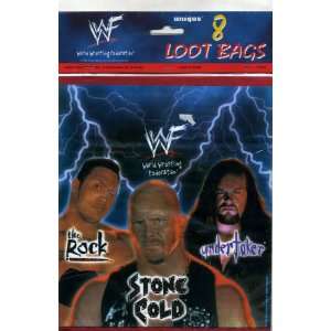  8 Loot Bags The Rock, Stone Cold, Undertaker Toys & Games