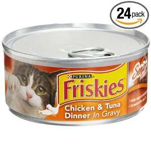 Friskies Cat Food Tender Cuts Senior Chicken & Tuna Dinner in Gravy, 5 