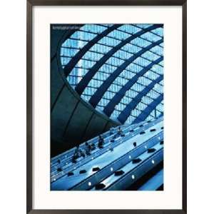  Escalators and Glassed in Roof at Canary Wharf Underground Station 