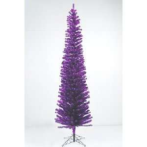  7.5 Purple Pencil Tinsel Artificial Christmas Tree