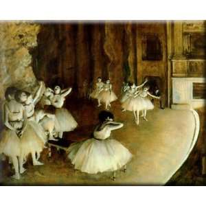  Ballet Rehearsal on Stage 30x24 Streched Canvas Art by 