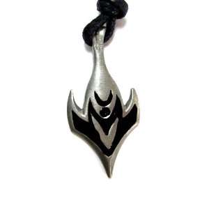 Spitfire for Unbending Hope Pewter Pendant on Corded Necklace, Black