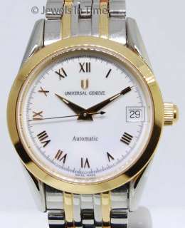 Universal Geneve Watch SS w/ Gold Accents Automatic  