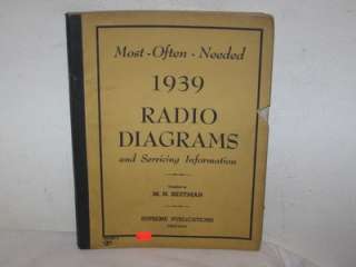 Antique 1939 Radio Diagrams and Servicing Infomation VFC 192 pages Vol 