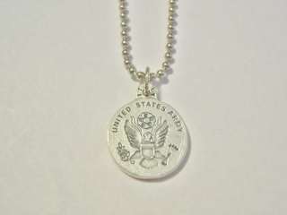 United States Army / St Christopher Ball Chain Necklace  