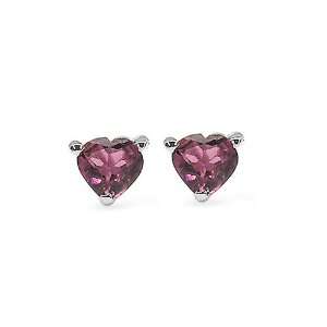   Carat Genuine Pink Tourmaline Sterling Silver Stud Earrings Jewelry