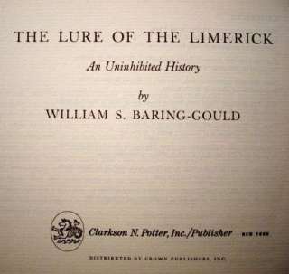 The Lure Of The Limerick By baring Gould 1967 HC 1st Ed  