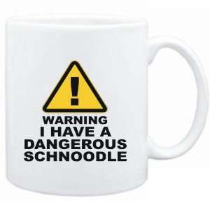  Mug White  WARNING  DANGEROUS Schnoodle  Dogs Sports 