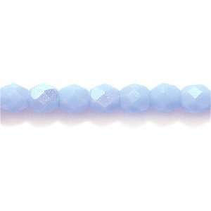  Glass Bead, Opaque Light Sky Blue Aurora Borealis Finish Flat/, 300