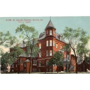   Postcard   St. Charles Hospital   Aurora Illinois 