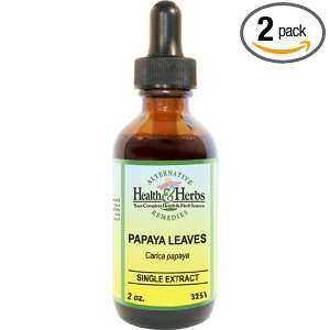 Alternative Health & Herbs Remedies Papaya Leaf, 1 Ounce Bottle (Pack 