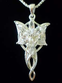 Evenstar Arwen Pendant Lord of the Rings Platinum plate  