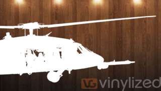 Graphic Wall Art Vinyl Deco Army Helicopter Chopper  