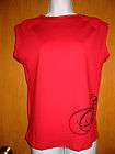 Junior L red tee t shirt Sum 41 sleeveless collarless