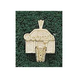  Logo Art Georgia Bulldogs 10K Gold Backboard Pendant 