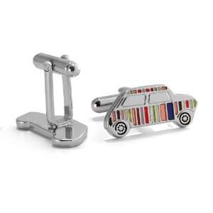   Car Auto Motor Design Sketched Cufflinks With Secure Bullet Backs
