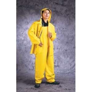   , Color Yellow, 0.5MM rainsuit, w/ attached hood & visor, w/ Bib over