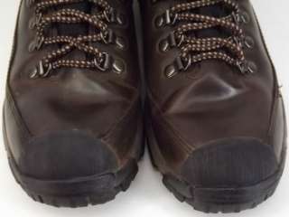 Womens boots dark brown Timberland 8.5 M leather hiking trail  