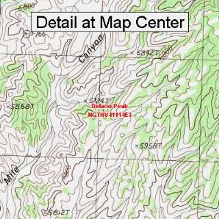   Map   Delano Peak, Nevada (Folded/Waterproof)