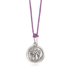  Kids Adjustable Purple Cord Angel Necklace Jewelry