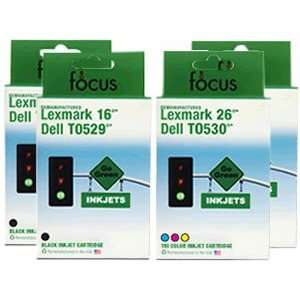  Remanufactured Lexmark Ink Cartridges 16 & 26 Combo 4 Pack 