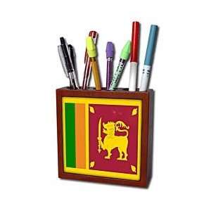  Flags   Sri Lanka Flag   Tile Pen Holders 5 inch tile pen 