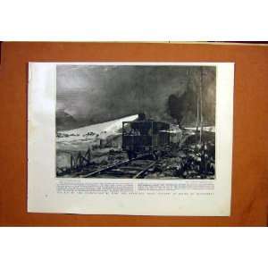  Armour Train Ubique Soldeir Searchlight Old Print 1901 