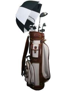 NEW Drizzle Stik Flex Canopy Golf Bag Umbrella   Black/White  