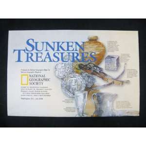   National Geographic Map Sunken Treasures July 2001 