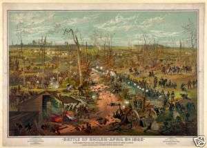 Civil War Battle of Shiloh April 6th 1862 Poster Print  